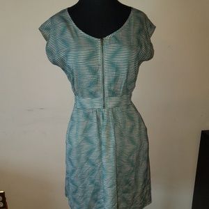 Needle & thread stripped zipper up dress size S